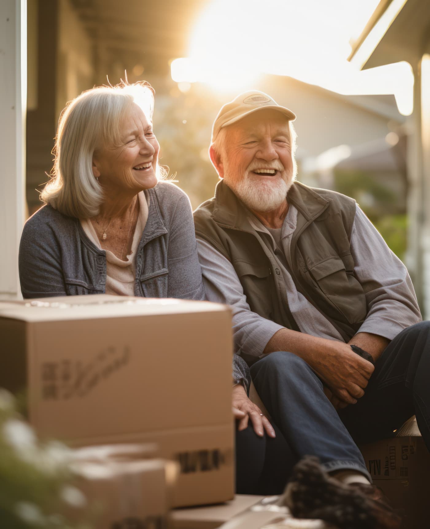 Senior-man-and-woman-moving-out